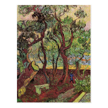 Van Gogh; Ecke von St Paulkrankenhaus und -garten Postkarten