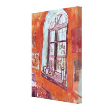 Van Gogh; Fenster von Vincents Studio am Asyl Gespannte Galerie Drucke