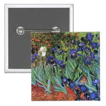 Van Gogh Irises schöne Kunst Anstecknadelbuttons