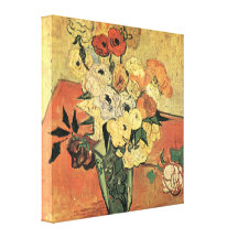 Van Gogh - japanische Vasen-Rosen und -anemonen Leinwanddrucke