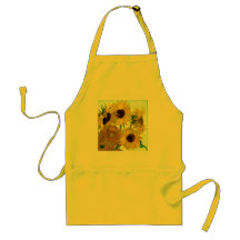 Van Gogh: Sonnenblume-Vintage feine Kunst des Vase Schürzen