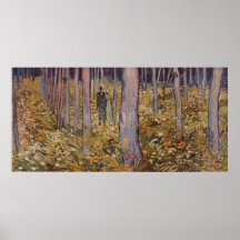Van Gogh "Unterholz mit zwei Zahlen" (1890) Plakate