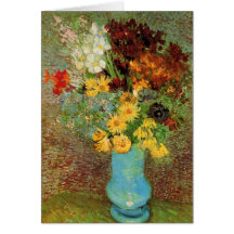 Van Gogh; Vase mit Gänseblümchen und Anemonen Grußkarten