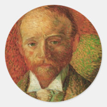 Van- Goghporträt des Kunsthändlers Alexander Reid Runde Aufkleber
