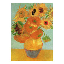 Van- Goghsonnenblumen, die Einladung Wedding sind