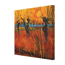 Van- Goghweiden am Sonnenuntergang, Vintager Impre Galerie Faltleinwand