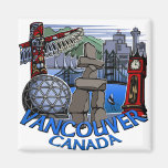 Vancouver-Magnet-Andenken-Magnet-Knöpfe u. Geschen Kühlschrankmagnete