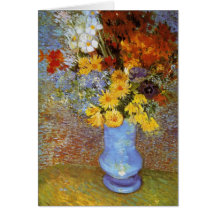Vase mit Gänseblümchen und Anemonen - Van Gogh Karte