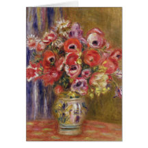Vase Tulpen und Anemonen, c.1895 Grußkarte