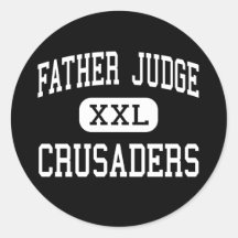 Vater-Richter - Kreuzfahrer - hoch - Philadelphia Runde Sticker