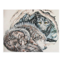 Vater-Wolf Postkarte