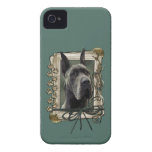 Vatertag - Steintatzen - Deutsche Dogge - Grau Case-Mate iPhone 4 Hüllen