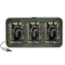 Vatertag - Steintatzen - Deutsche Dogge - Grau Notebook Speaker