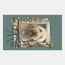 Vatertag - Steintatzen - GoldenDoodle Rechteckige Aufkleber