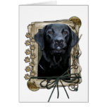 Vatertag - Steintatzen - Labrador - Schwarzes Karte