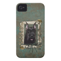 Vatertag - Steintatzen - Schnauzer iPhone 4 Case-Mate Hülle