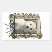 Vatertag - Steintatzen - Westie Sticker