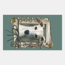 Vatertag - Steintatzen - Whippet Rechteckige Sticker