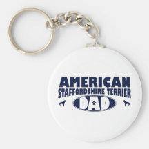 Vati amerikanischen Staffordshires Terrier Schlüsselanhänger