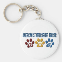 VATI AMERIKANISCHEN STAFFORDSHIRES TERRIER Tatzen- Schlüsselanhänger