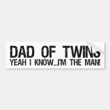 Vati der Zwillinge Auto Sticker