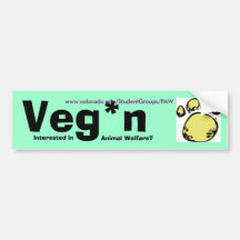 Veg*n Autoaufkleber w/border für… - besonders ange