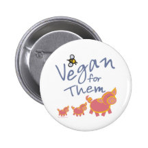 Vegan für Tiere Button