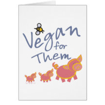 Vegan für Tiere Grußkarten