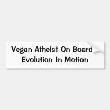 Vegane/atheistische Evolution Auto Aufkleber