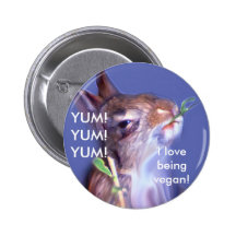 Veganes Häschen Anstecknadelbutton