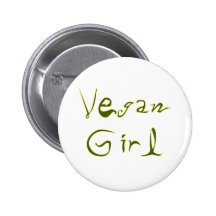 Veganes Mädchen 1 Anstecknadelbutton