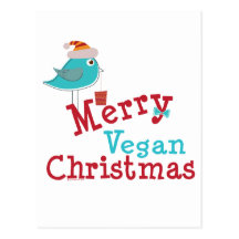Veganes Weihnachten Postkarten