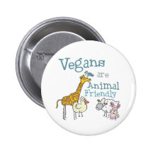 Vegans sind das freundliche Tier Buttons