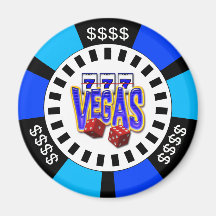 VEGAS-POKER-CHIP KÜHLSCHRANKMAGNETE