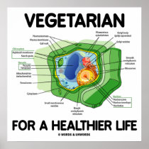 Vegetarier für ein gesünderes Leben (Pflanzen-Zell poster