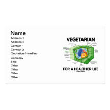 Vegetarier für ein gesünderes Leben (Pflanzen-Zell Visitenkarten Vorlagen