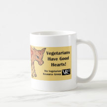 Vegetarier haben gute Herzen! Becher Kaffee Tassen