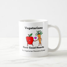 Vegetarier haben guten Herz-Becher Tee Tasse