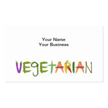 Vegetarier im Gemüse wunderlich Visitenkartenvorlagen