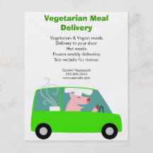Vegetarischer Mahlzeit-Zustelldienst Flyerbedruckung