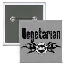 Vegetarischer Schmutz Winged Emblem Anstecknadelbutton