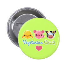 Vegetarisches Küken Anstecknadelbutton
