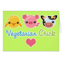 Vegetarisches Küken Grußkarte
