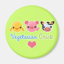 Vegetarisches Küken Kühlschrankmagnet