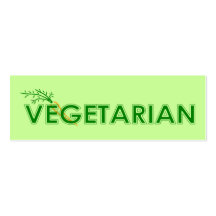 Vegetarisches Lesezeichen Visitenkarten
