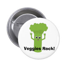 Veggies-Felsen! Anstecknadelbutton