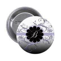 Veilchen des Monogramm-Buchstabe-B Buttons