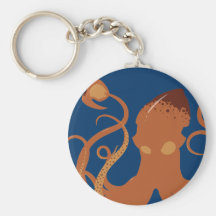 Vektorriesiger Tintenfisch Keychain Schlüsselanhänger