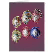Venezianische Masken Karte