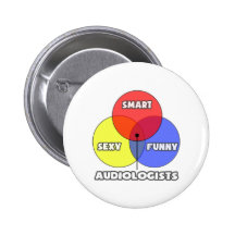 Venn Diagramm. Audiologen Anstecknadel